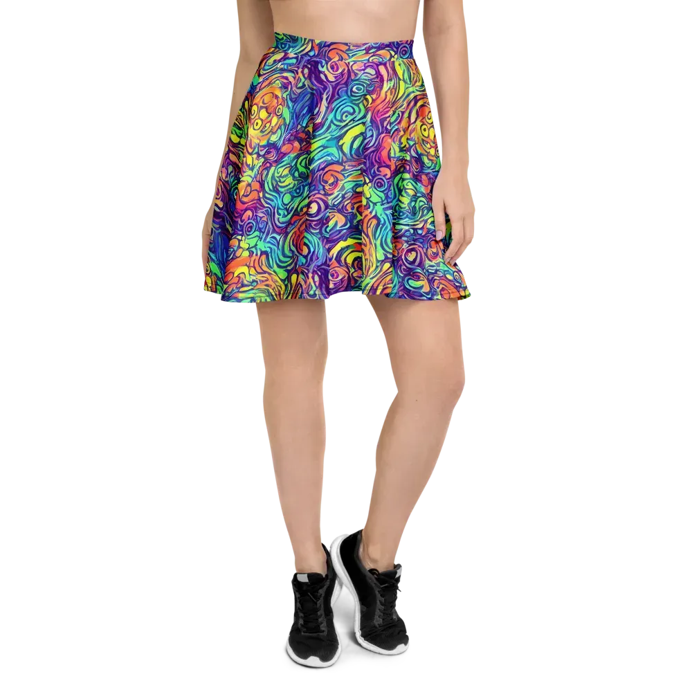 Citrus Voltage on Skater Skirt — Front