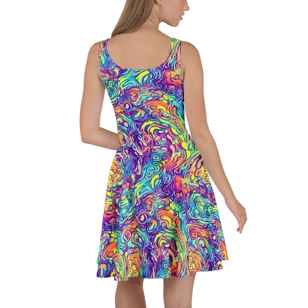 Citrus Voltage on Skater Dress — Back