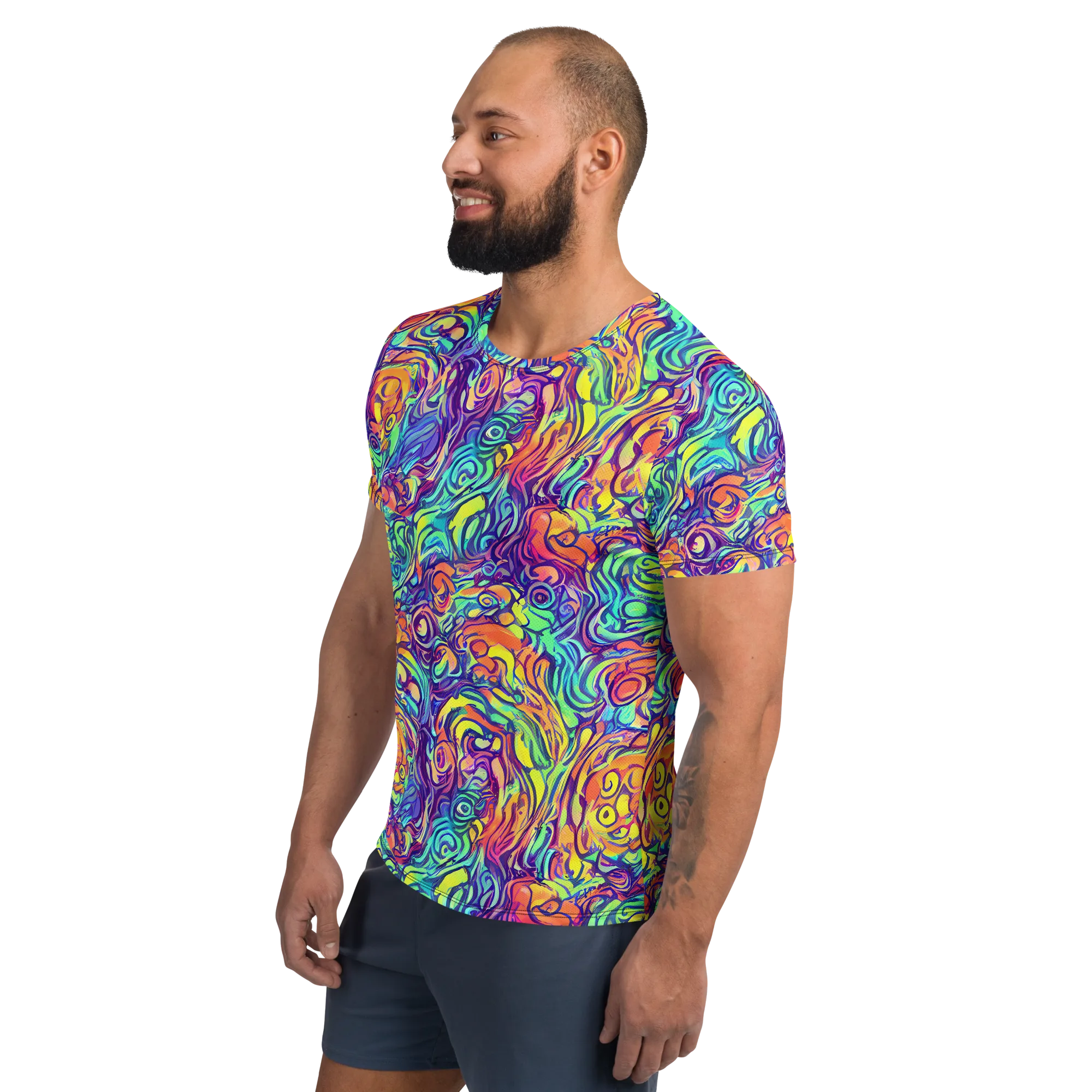 Citrus Voltage on Men's Athletic T-Shirt — Left