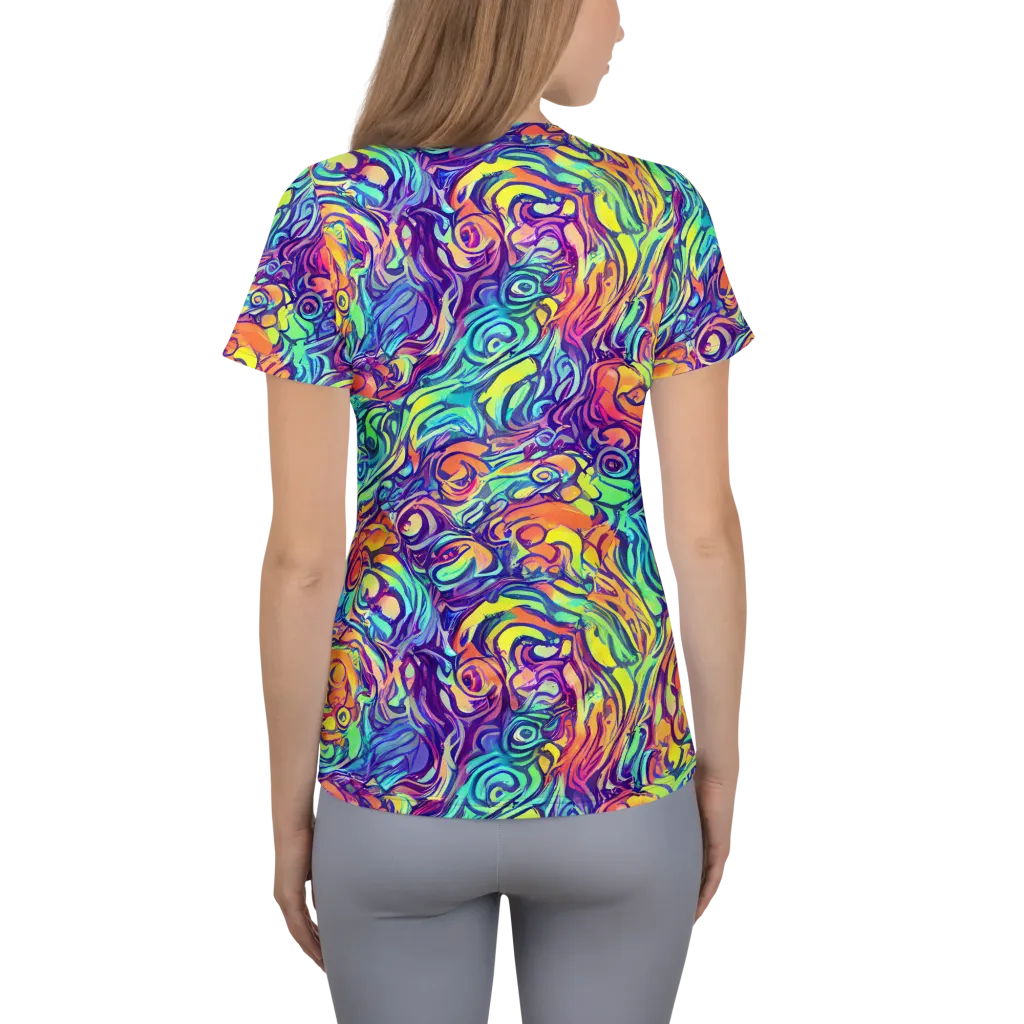 Citrus Voltage on Women's Athletic T-Shirt — Back