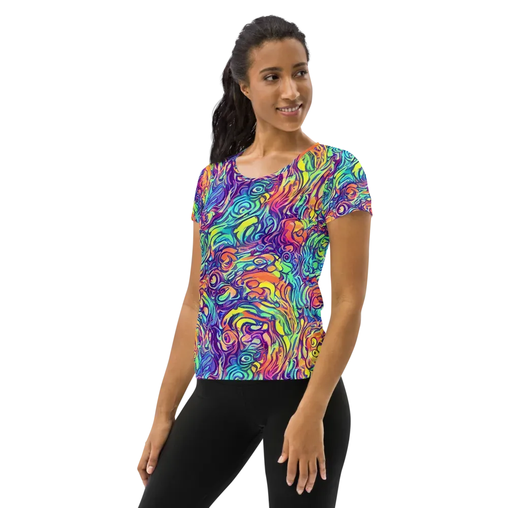 Citrus Voltage on Women's Athletic T-Shirt — Left