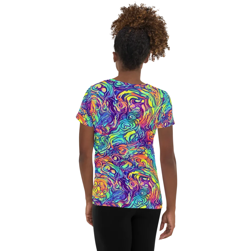 Citrus Voltage on Women's Athletic T-Shirt — Back