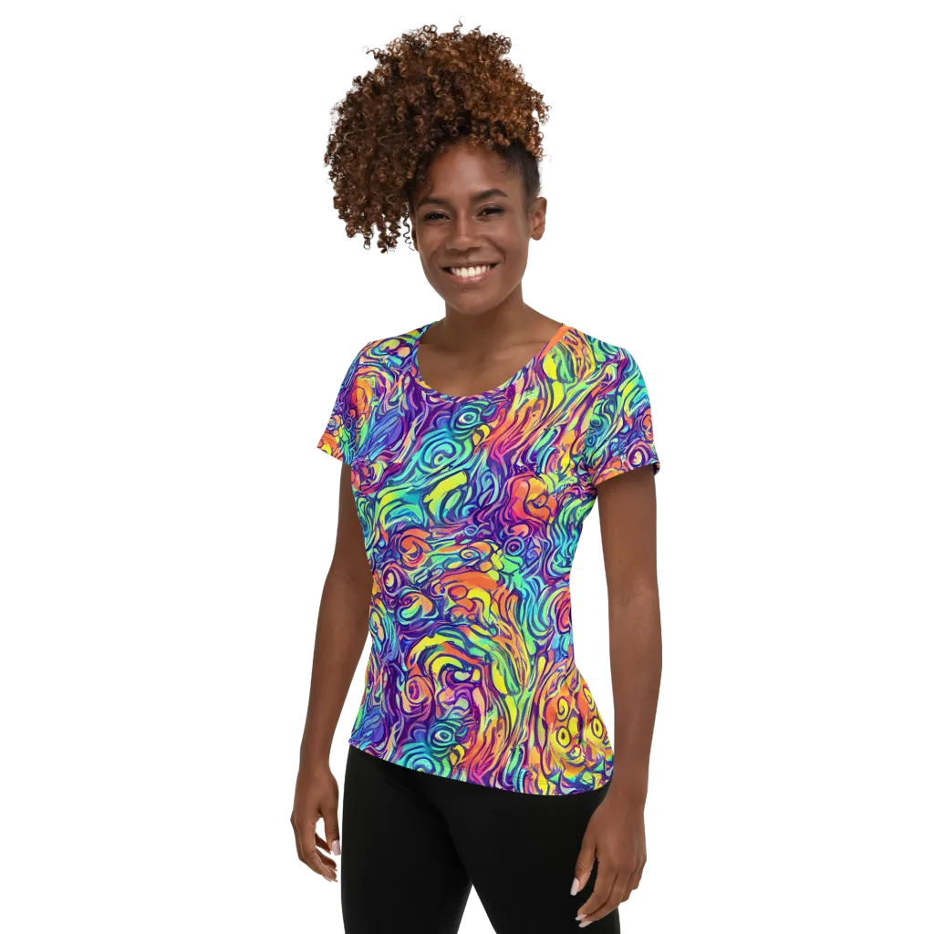 Citrus Voltage on Women's Athletic T-Shirt — Left