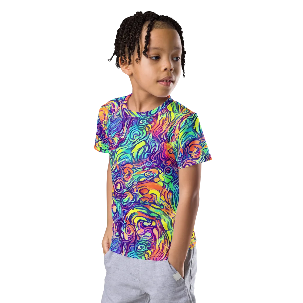 Citrus Voltage on Kids Crew Neck T-Shirt — Left Front