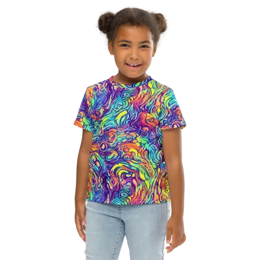Citrus Voltage on a Kids Crew Neck T-Shirt