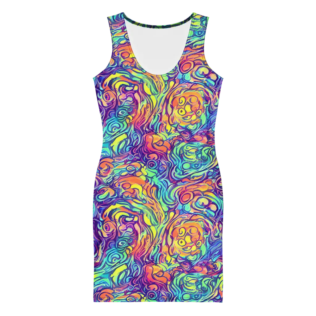 Citrus Voltage on Bodycon Dress — Front