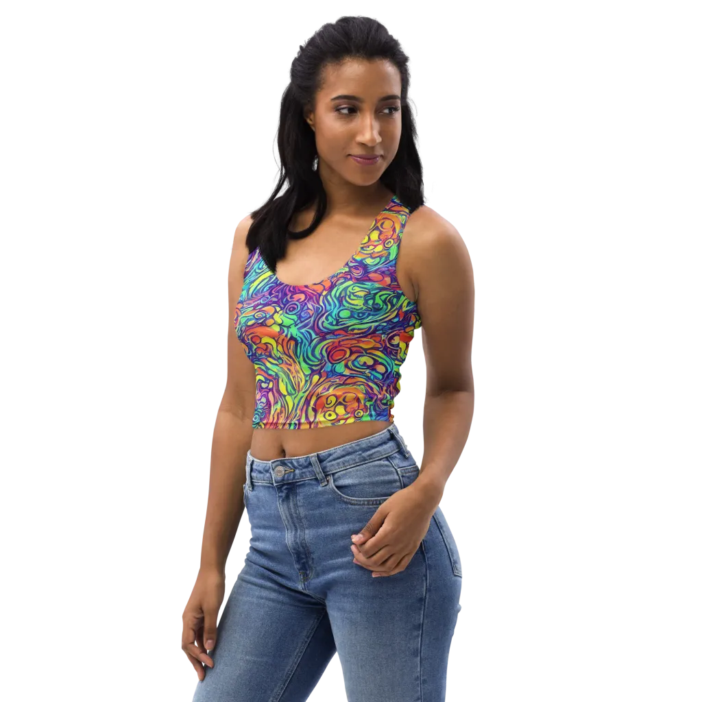 Citrus Voltage on Crop Top — Left Front