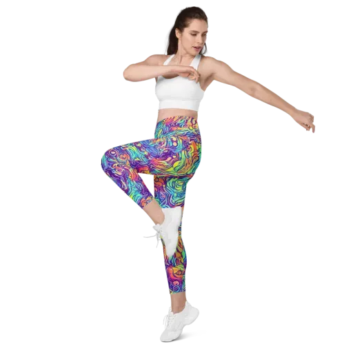 Citrus Voltage on a Leggings with Pockets