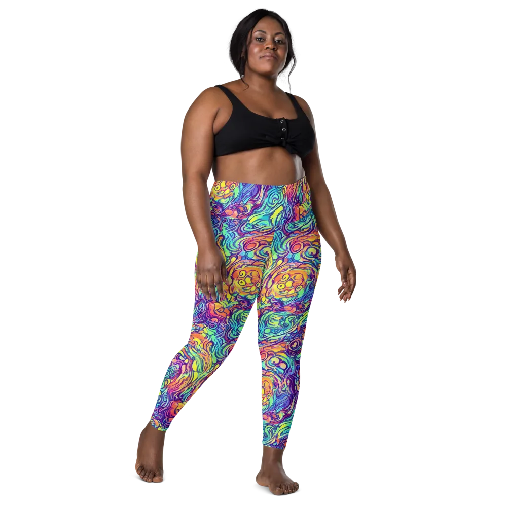 Citrus Voltage on Leggings with Pockets — Front