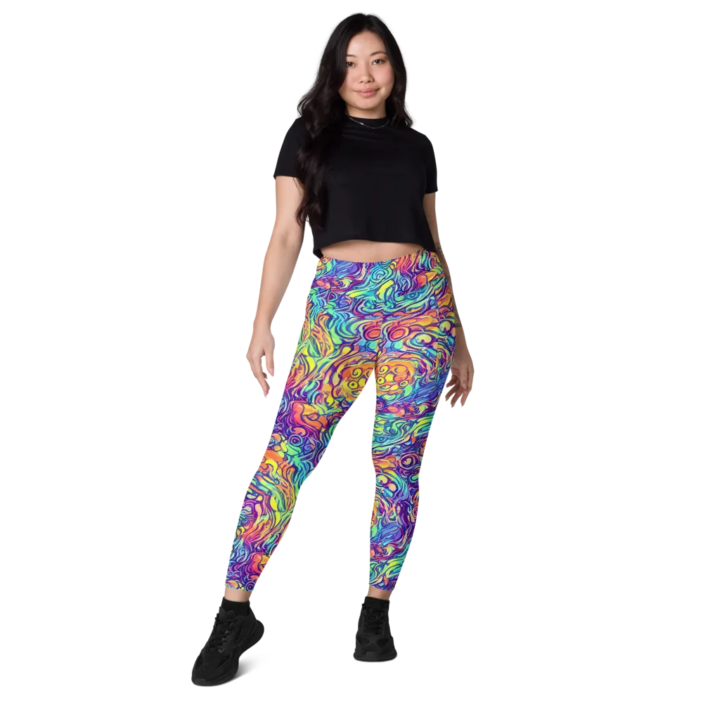 Citrus Voltage on Leggings with Pockets — Front