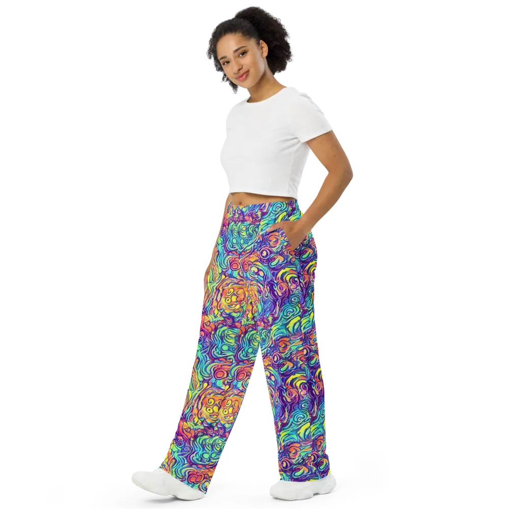 Citrus Voltage on Wide-Leg Pants — Left Front
