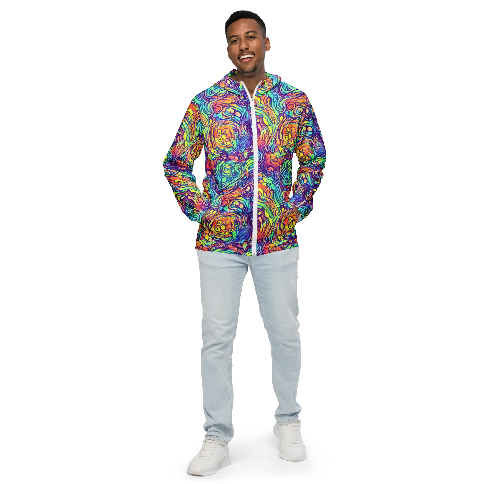 Citrus Voltage on Men's Windbreaker — Front