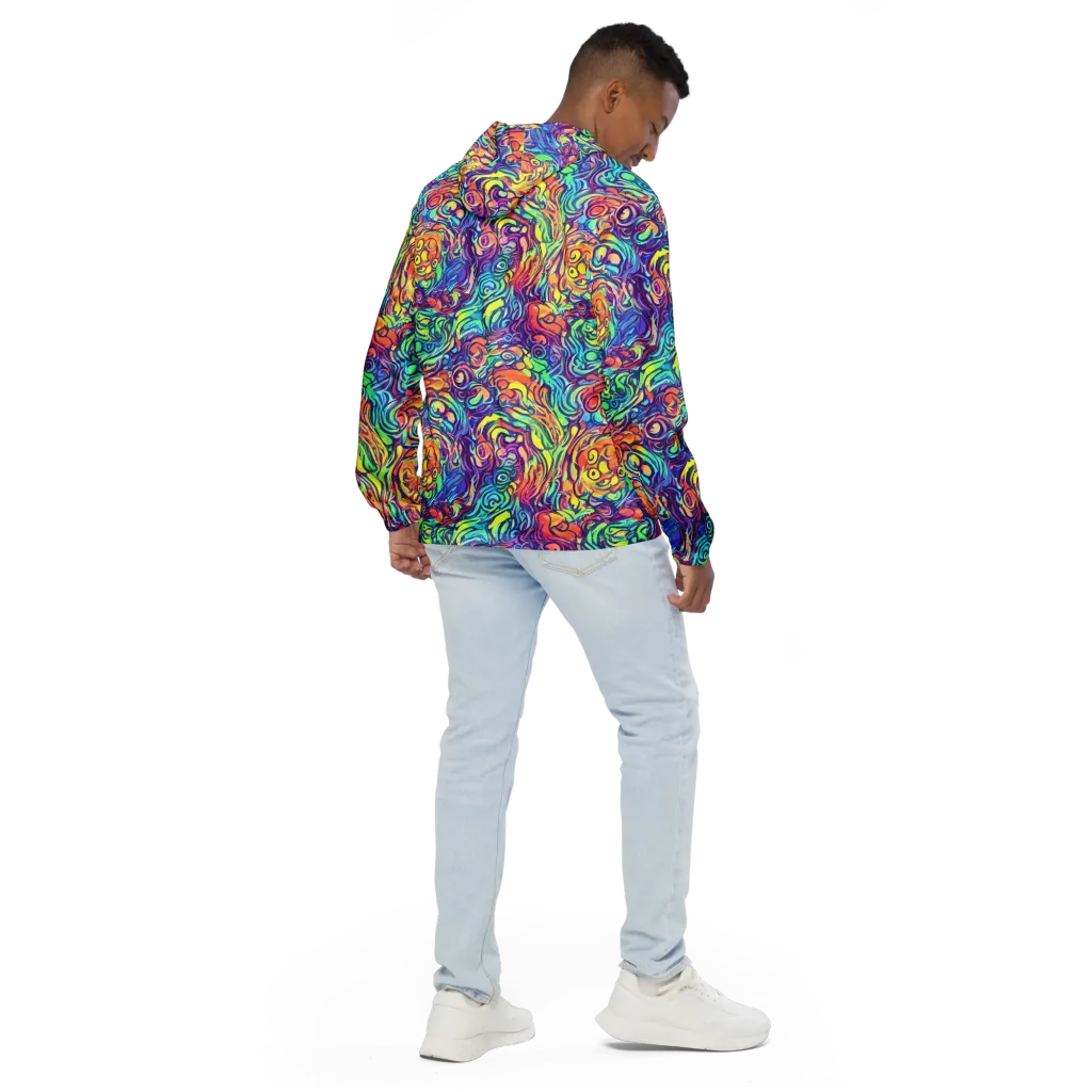 Citrus Voltage on Men's Windbreaker — Back