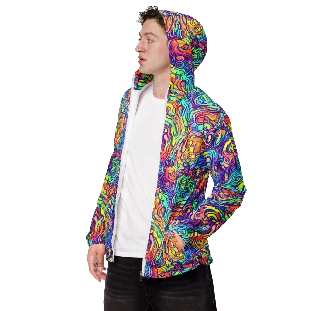 Citrus Voltage on Men's Windbreaker — Left Front