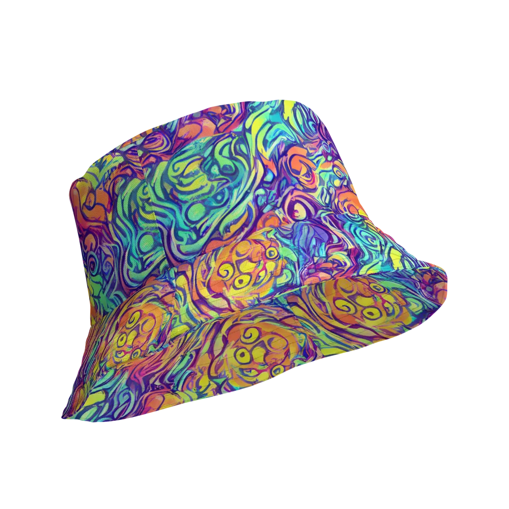 Citrus Voltage on Reversible Bucket Hat — Product details Outside
