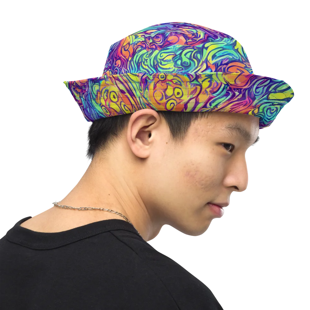 Citrus Voltage on Reversible Bucket Hat — Right Outside