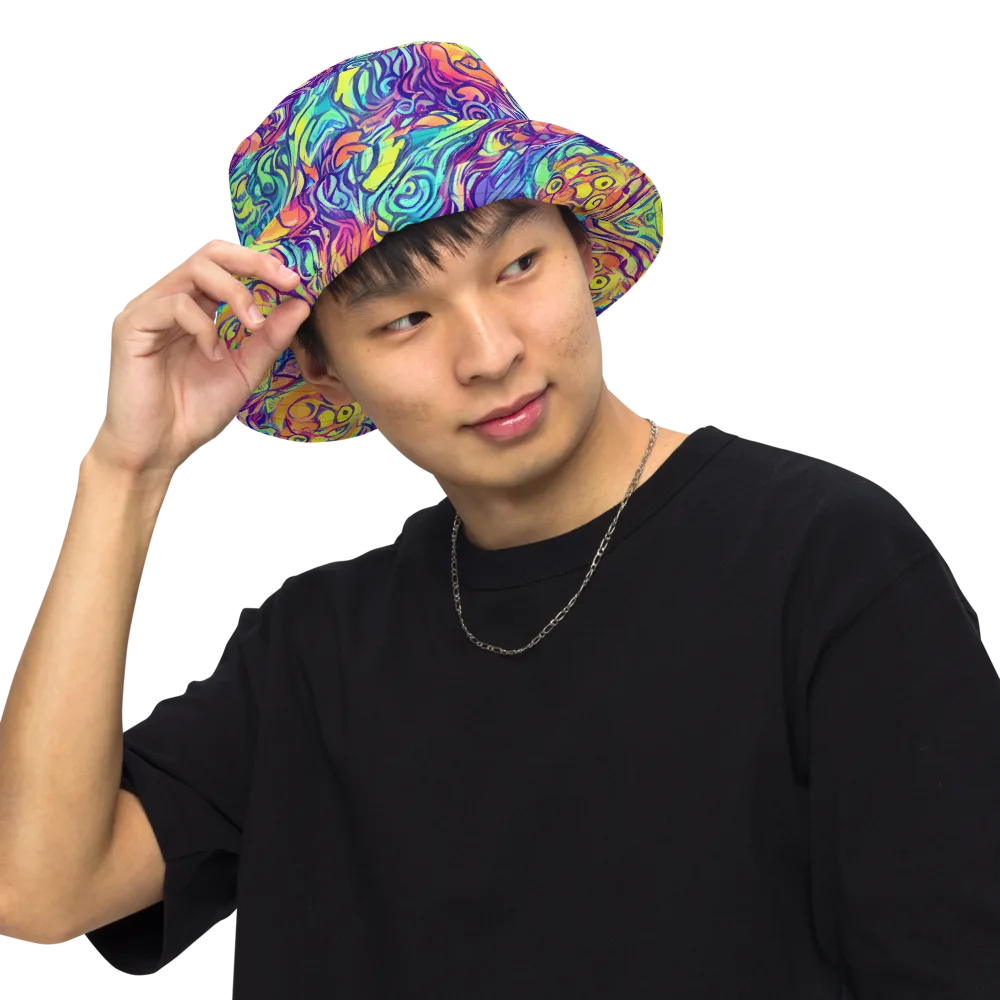 Citrus Voltage on Reversible Bucket Hat — Front Inside