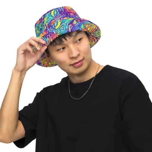 Citrus Voltage on a Reversible Bucket Hat