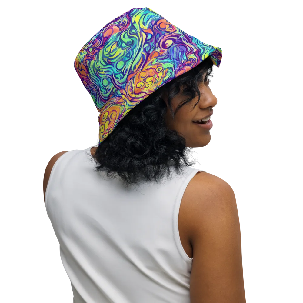 Citrus Voltage on Reversible Bucket Hat — Right Outside