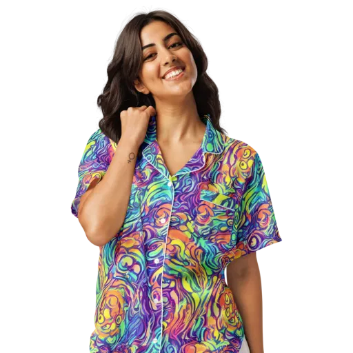 Citrus Voltage on a Women's Short Sleeve Pajama Top