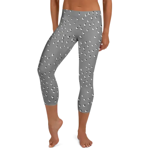 Silver Wings on a Capri Leggings