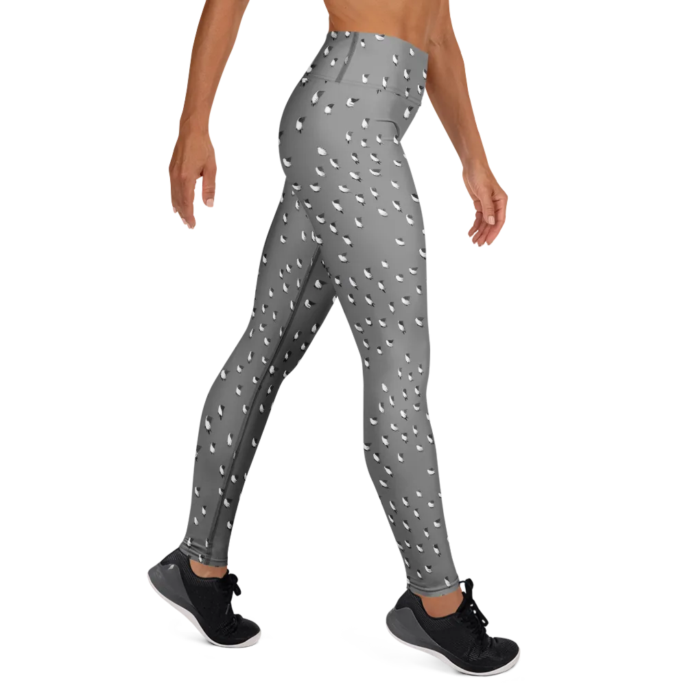 Silver Wings on Yoga Leggings — Right