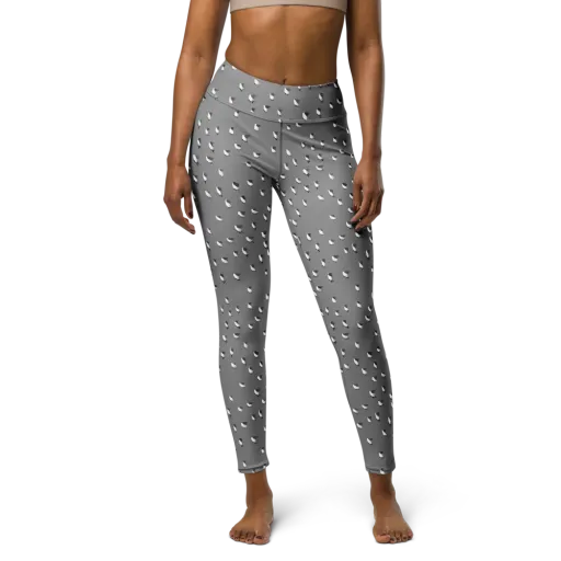 Silver Wings on a Yoga Leggings