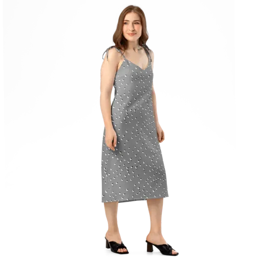 Silver Wings on a Slip Dress