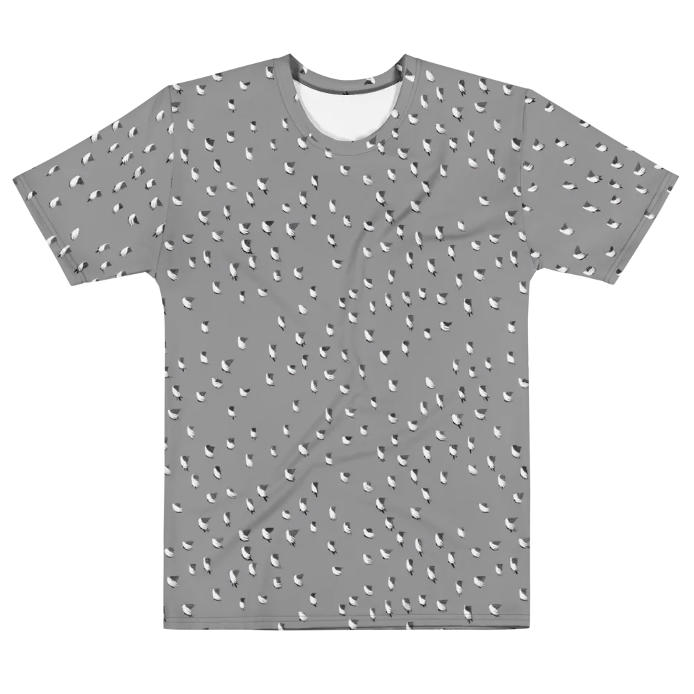 Silver Wings on Men's Cotton Crew Neck T-Shirt — Front