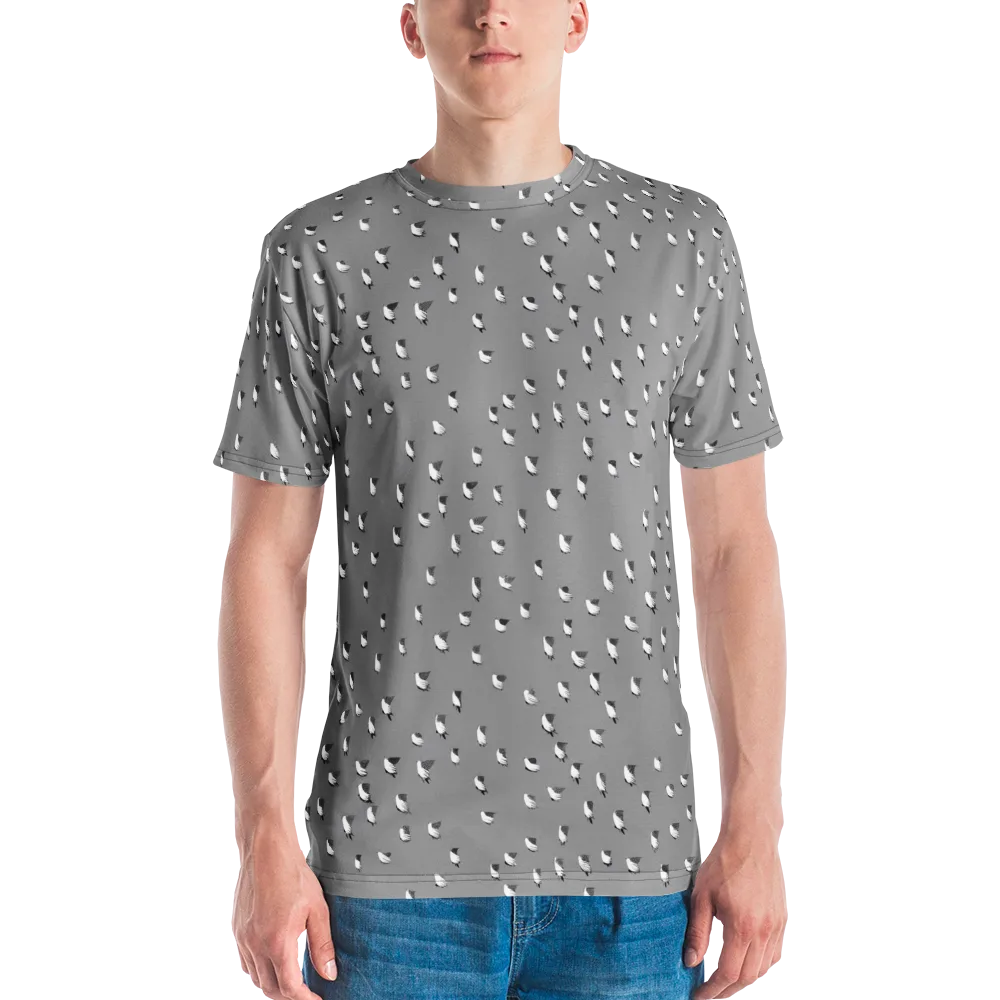 Silver Wings on Men's Crew Neck T-Shirt — Front