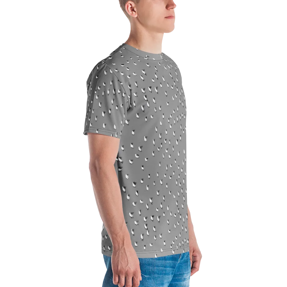 Silver Wings on Men's Crew Neck T-Shirt — Right