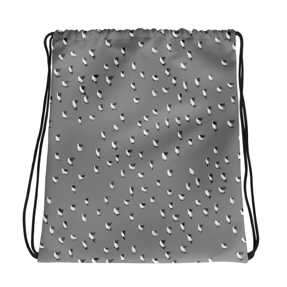 Silver Wings on Drawstring Bag — Photo
