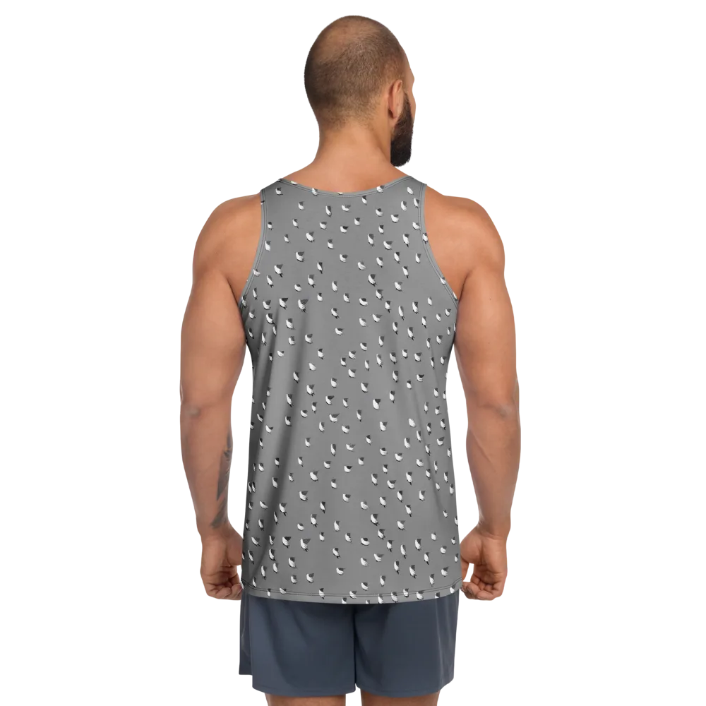 Silver Wings on Men's Tank Top — Back