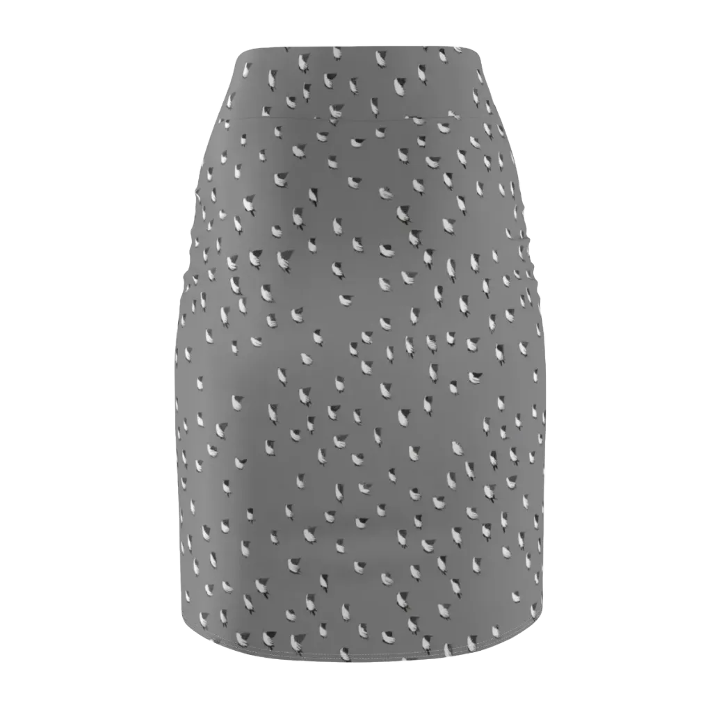 Silver Wings on Pencil Skirt — Back