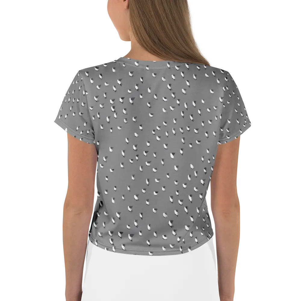 Silver Wings on Crop Tee — Back