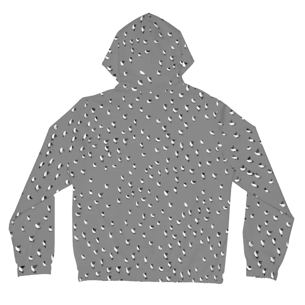 Silver Wings on Women's Full-Zip Hoodie — Back