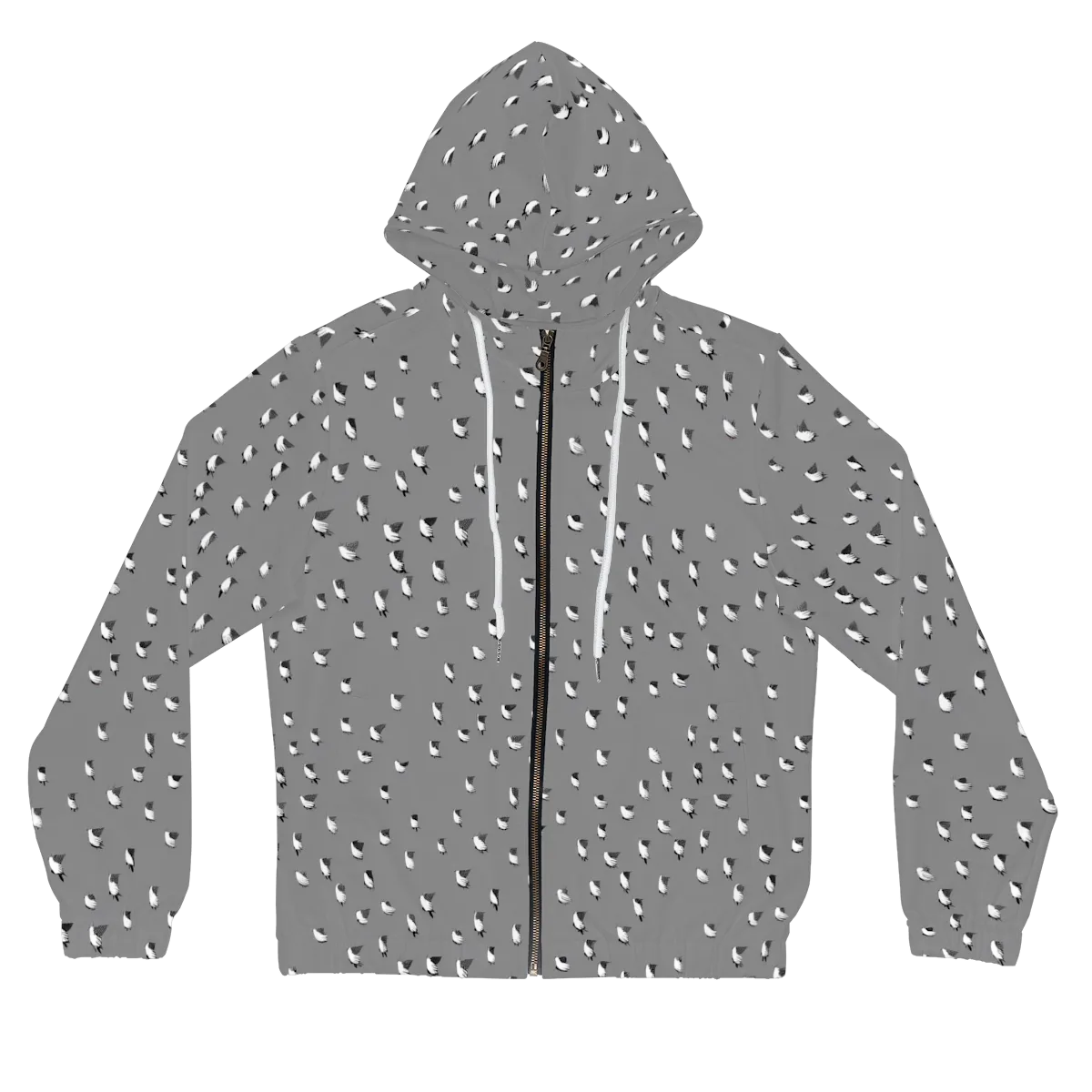 Silver Wings on Women's Full-Zip Hoodie — Front