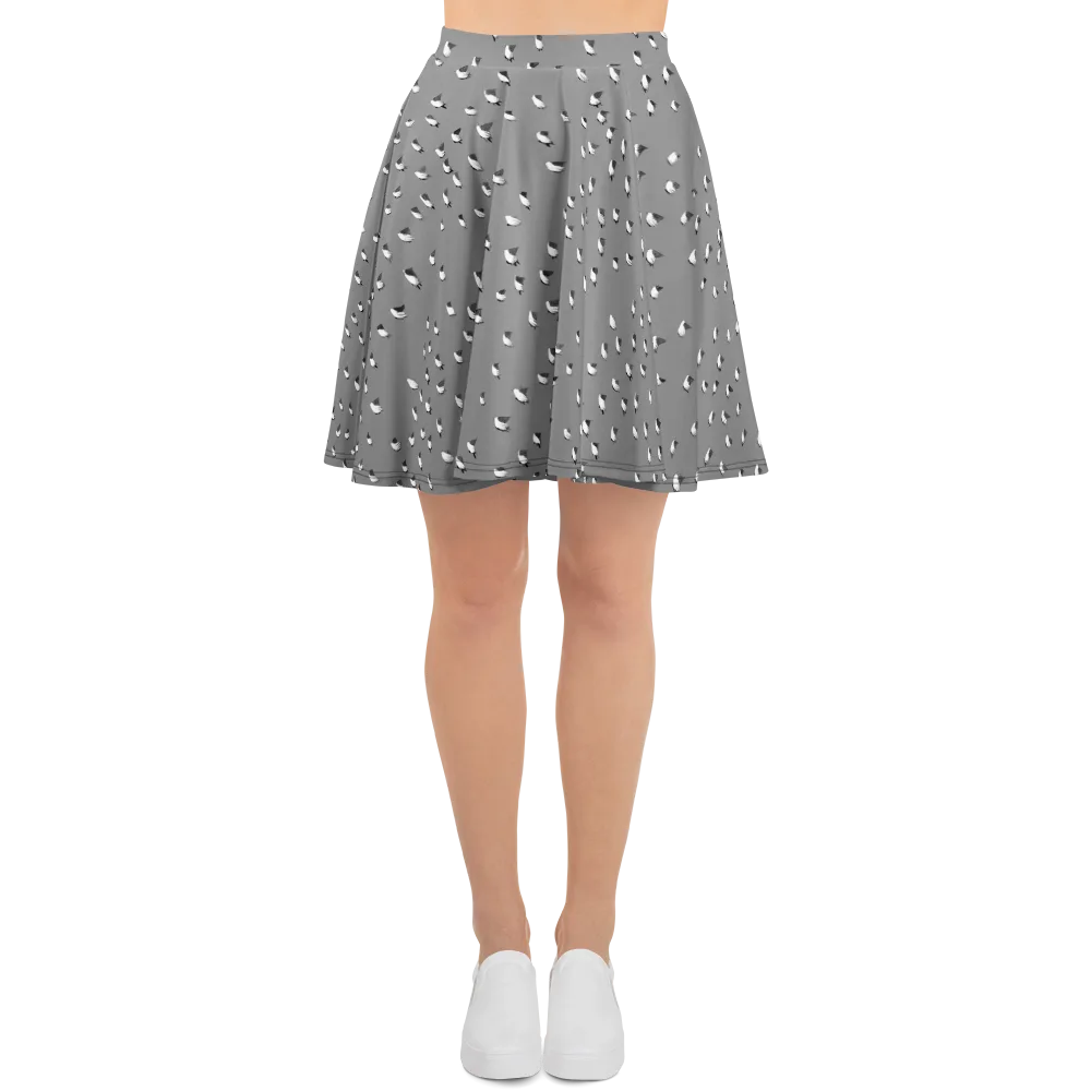 Silver Wings on Skater Skirt — Front