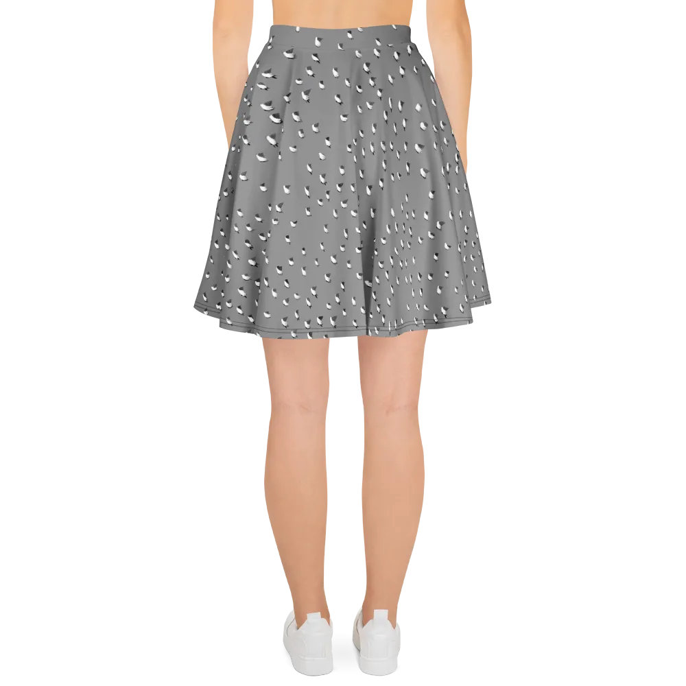 Silver Wings on Skater Skirt — Back