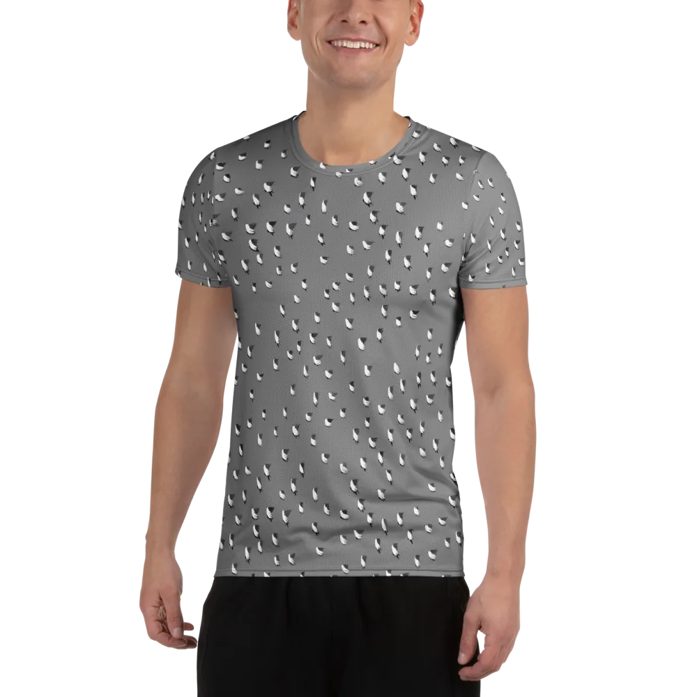 Silver Wings on Men's Athletic T-Shirt — Front