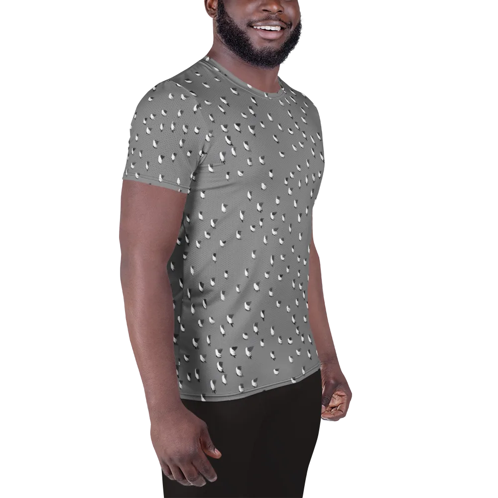 Silver Wings on Men's Athletic T-Shirt — Right
