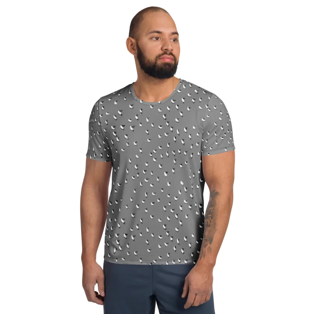 Silver Wings on Men's Athletic T-Shirt — Front