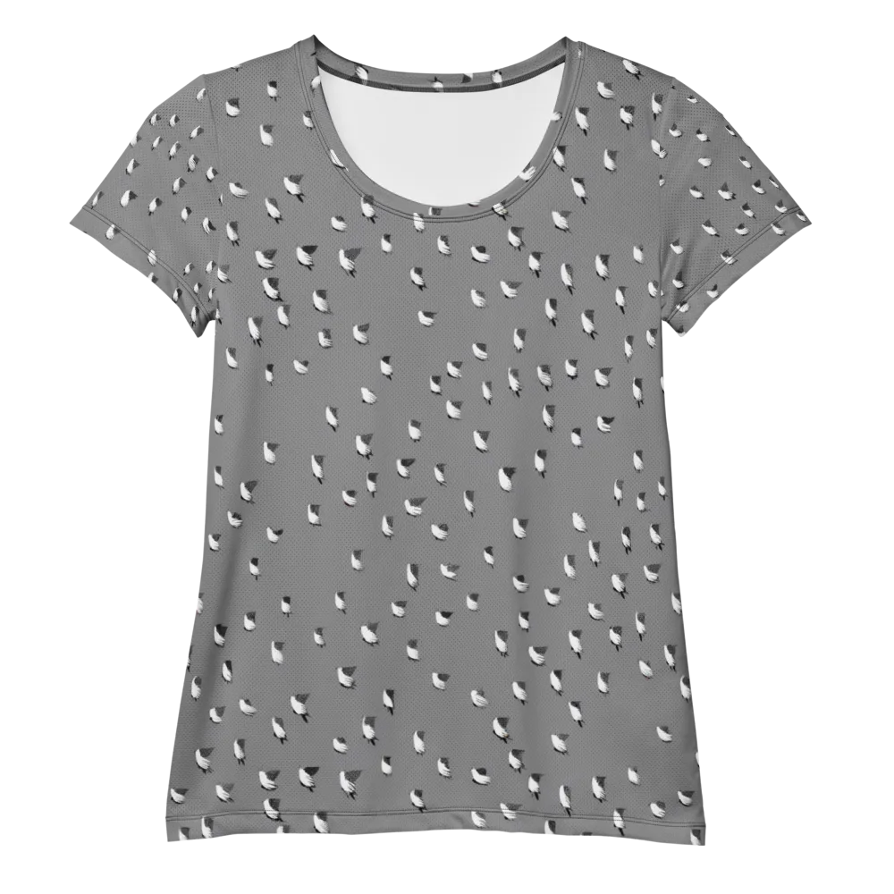 Silver Wings on Women's Athletic T-Shirt — Front
