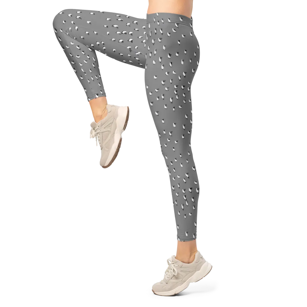 Silver Wings on Leggings — Left