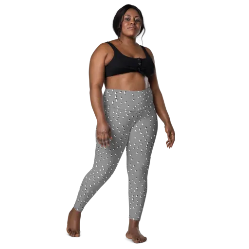 Silver Wings on a Leggings with Pockets