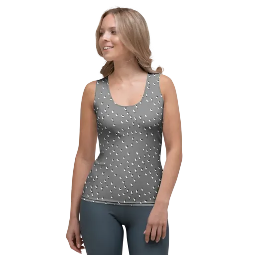 Silver Wings on a Women's Tank Top