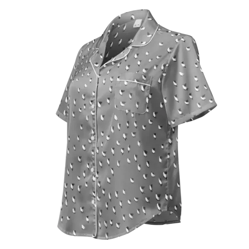 Silver Wings on a Women's Short Sleeve Pajama Top