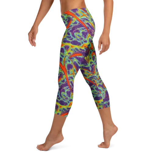 Plasma Maze on a Capri Leggings