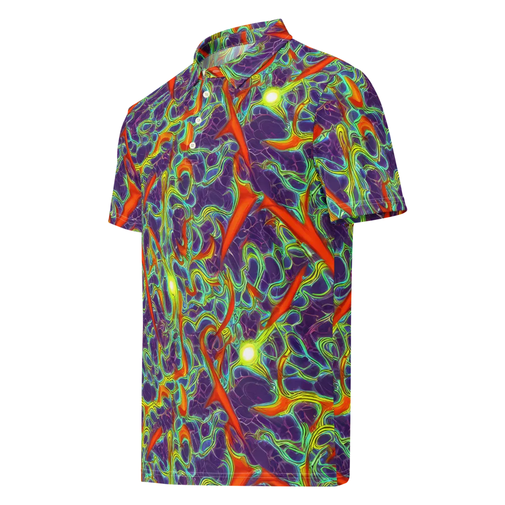 Plasma Maze on Men's Slim Fit Polo Shirt — Left Front