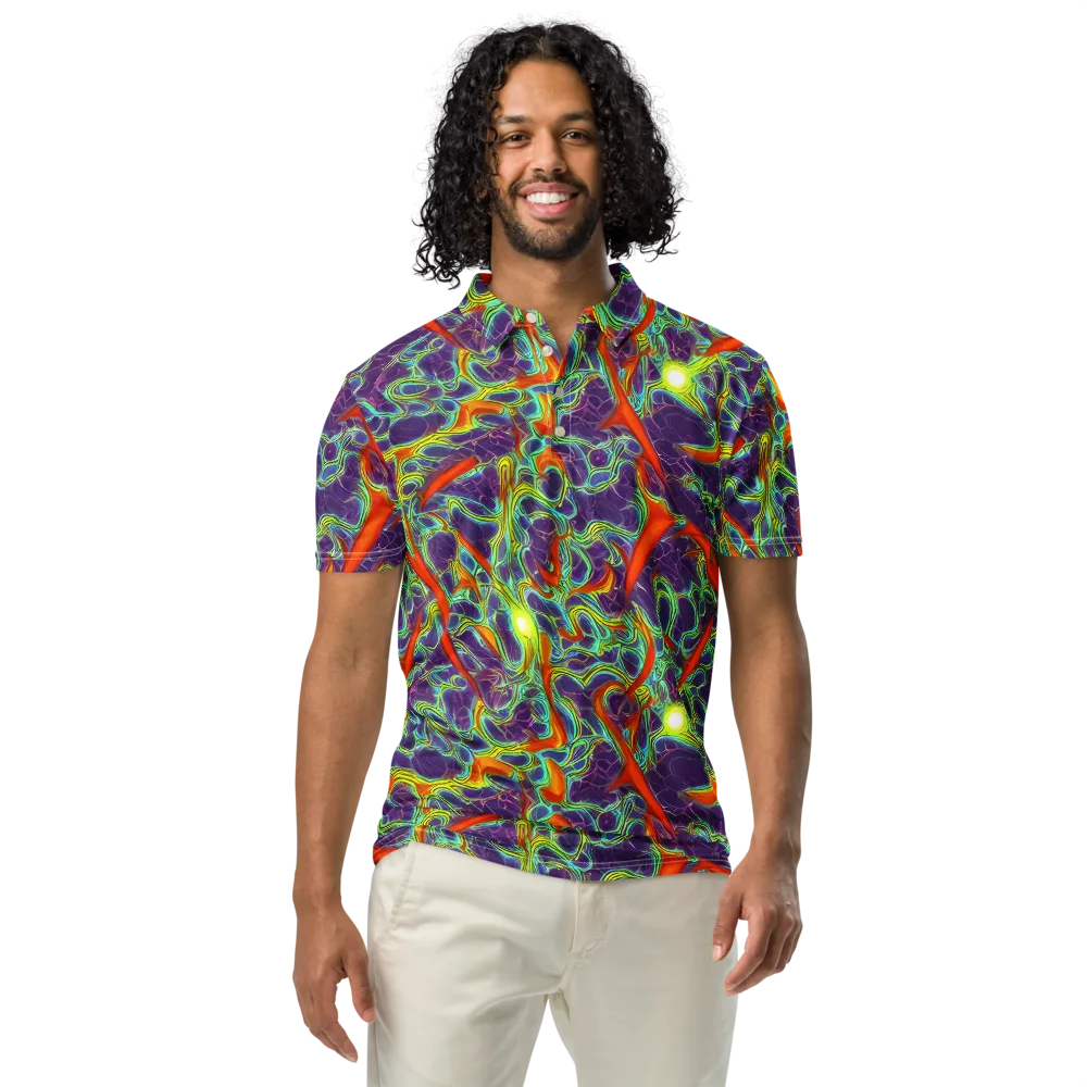 Plasma Maze on Men's Slim Fit Polo Shirt — Front
